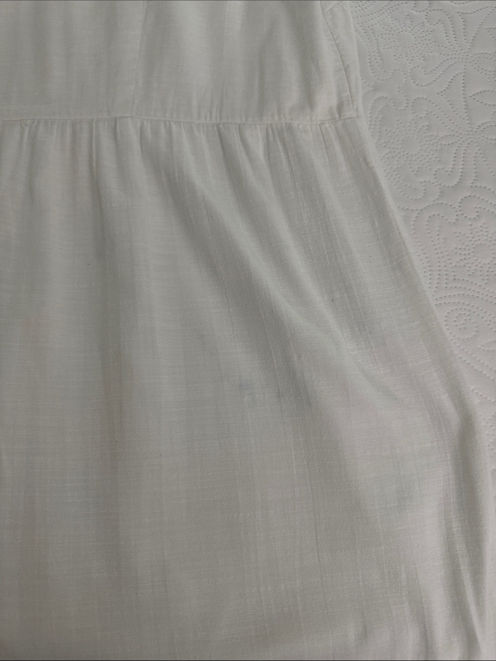 Talbots Woman Maxi Dress White Sleeveless Eyelet Cotton Boho Peasant Size 20W - Picture 11 of 16